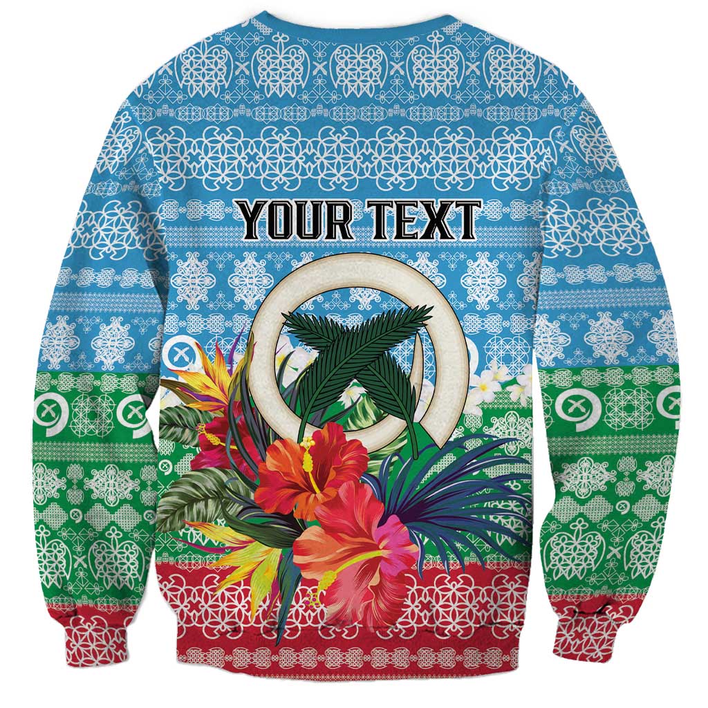Personalised Sanma Joyeux Noel Sweatshirt Proud To Be a Ni-Van Sand Drawing Art LT9 - Polynesian Pride