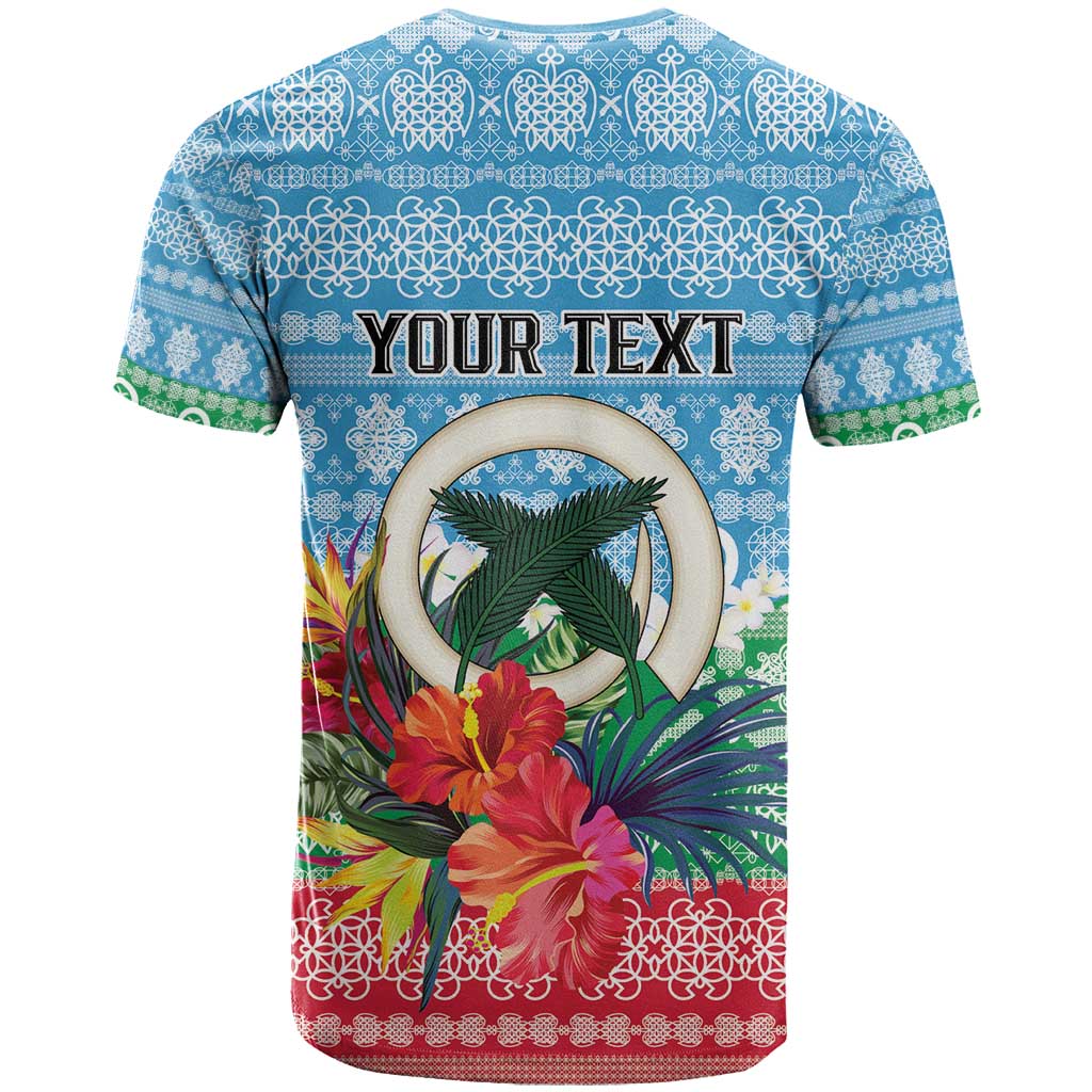 Personalised Sanma Joyeux Noel T Shirt Proud To Be a Ni-Van Sand Drawing Art - Polynesian Pride