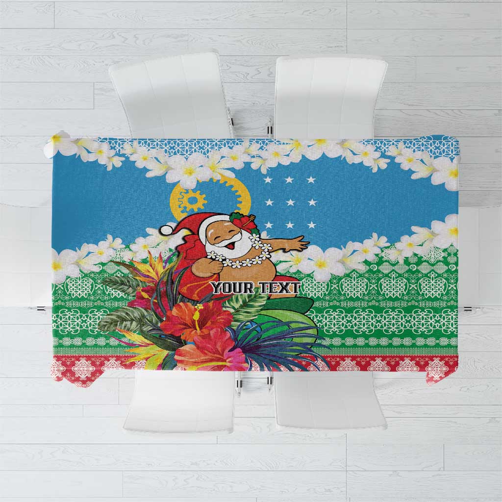 Personalised Sanma Joyeux Noel Tablecloth Proud To Be a Ni-Van Sand Drawing Art - Polynesian Pride