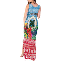 Personalised Sanma Joyeux Noel Tank Maxi Dress Proud To Be a Ni-Van Sand Drawing Art - Polynesian Pride