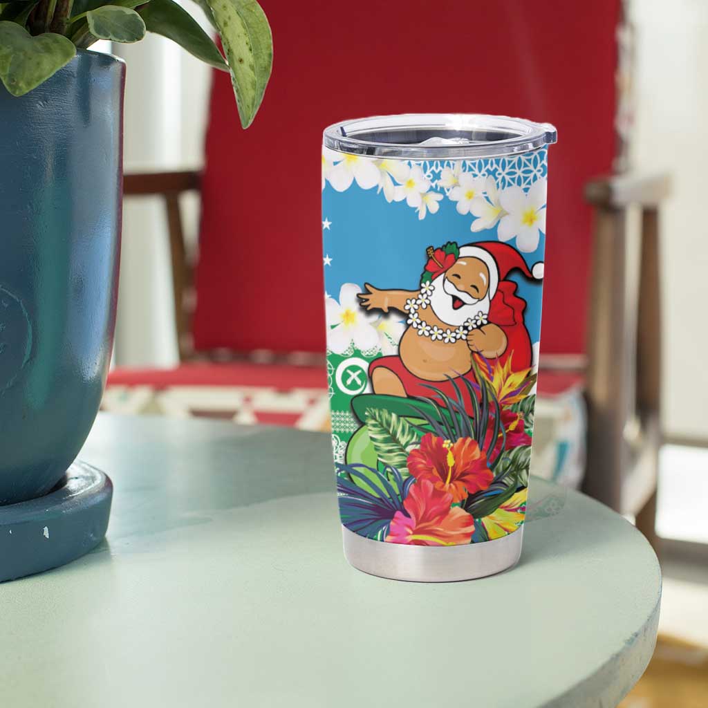 Personalised Sanma Joyeux Noel Tumbler Cup Proud To Be a Ni-Van Sand Drawing Art - Polynesian Pride