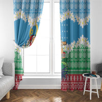 Personalised Sanma Joyeux Noel Window Curtain Proud To Be a Ni-Van Sand Drawing Art - Polynesian Pride