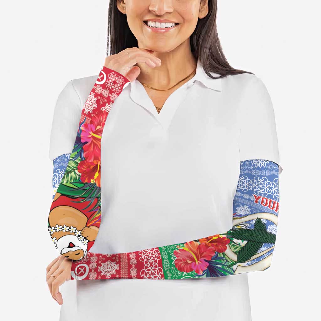 Personalised Shefa Joyeux Noel Arm Sleeves Proud To Be a Ni-Van Sand Drawing Art - Polynesian Pride