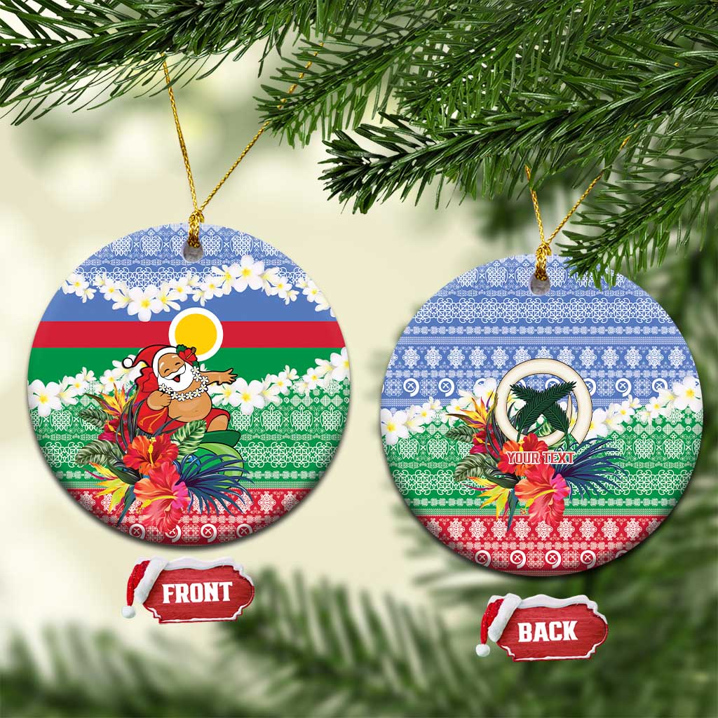 Personalised Shefa Joyeux Noel Ceramic Ornament Proud To Be a Ni-Van Sand Drawing Art - Polynesian Pride