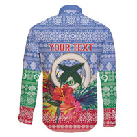 Personalised Shefa Joyeux Noel Family Matching Short Sleeve Bodycon Dress and Hawaiian Shirt Proud To Be a Ni-Van Sand Drawing Art - Polynesian Pride