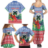 Personalised Shefa Joyeux Noel Family Matching Summer Maxi Dress and Hawaiian Shirt Proud To Be a Ni-Van Sand Drawing Art - Polynesian Pride