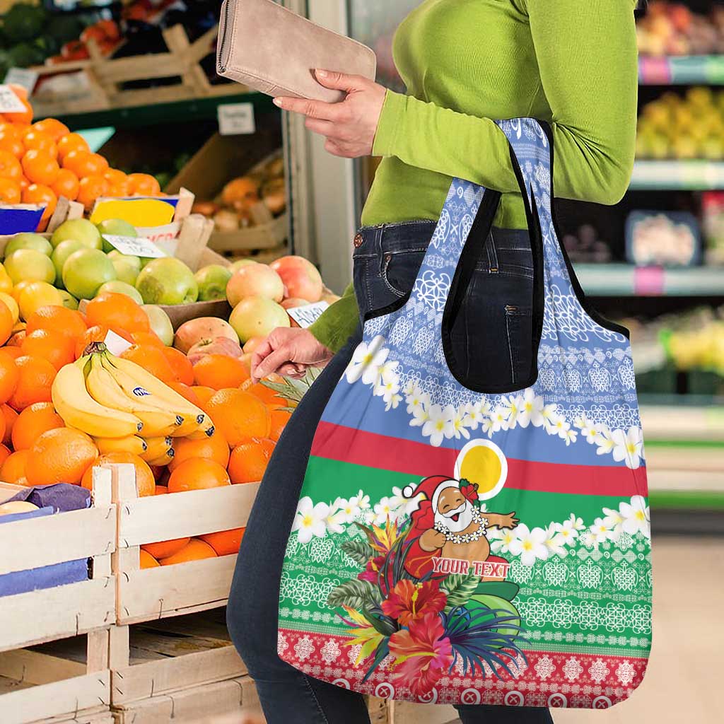 Personalised Shefa Joyeux Noel Grocery Bag Proud To Be a Ni-Van Sand Drawing Art - Polynesian Pride