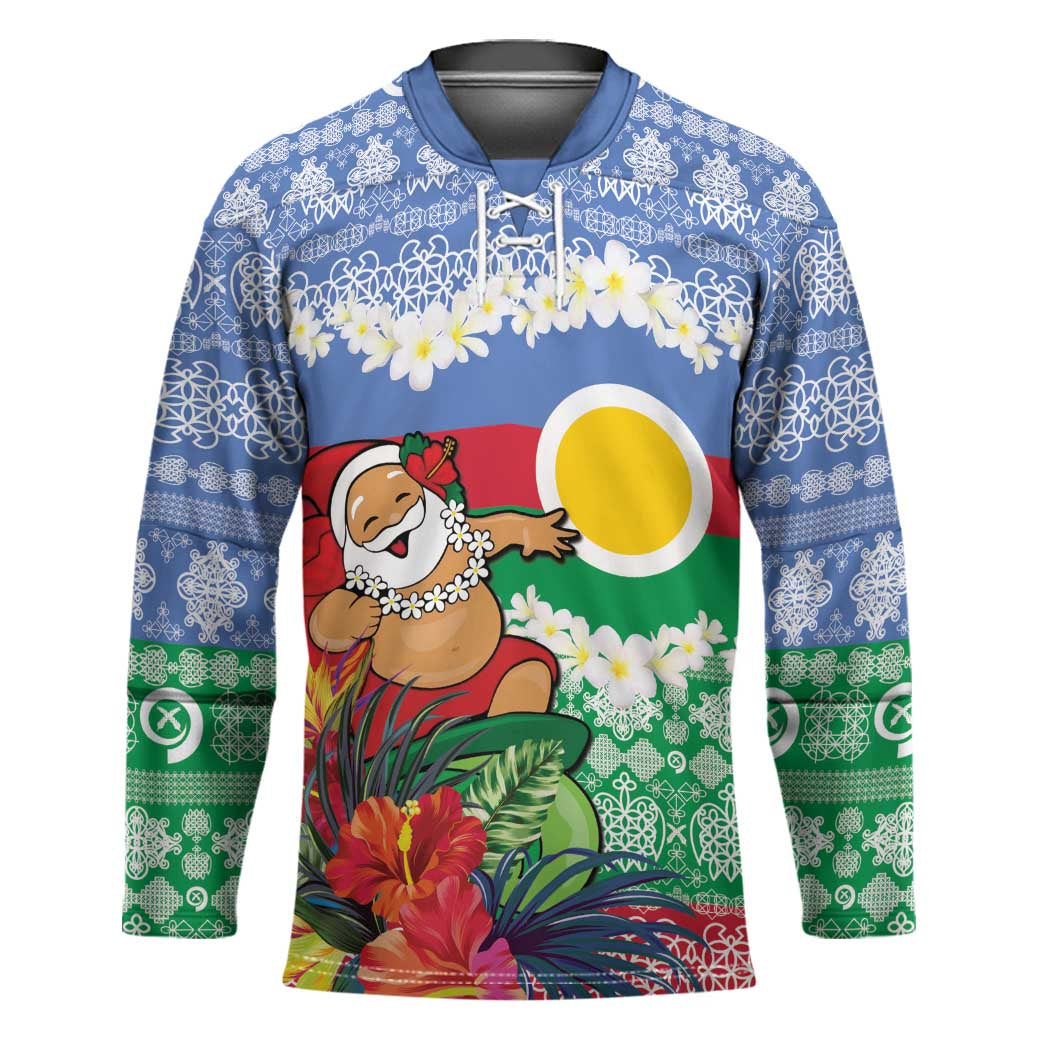 Personalised Shefa Joyeux Noel Hockey Jersey Proud To Be a Ni-Van Sand Drawing Art - Polynesian Pride