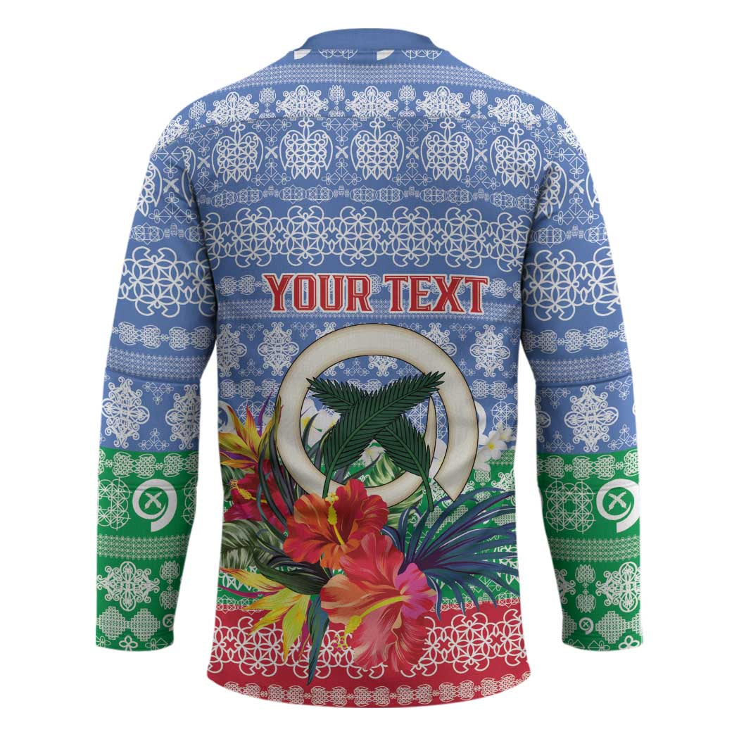 Personalised Shefa Joyeux Noel Hockey Jersey Proud To Be a Ni-Van Sand Drawing Art - Polynesian Pride