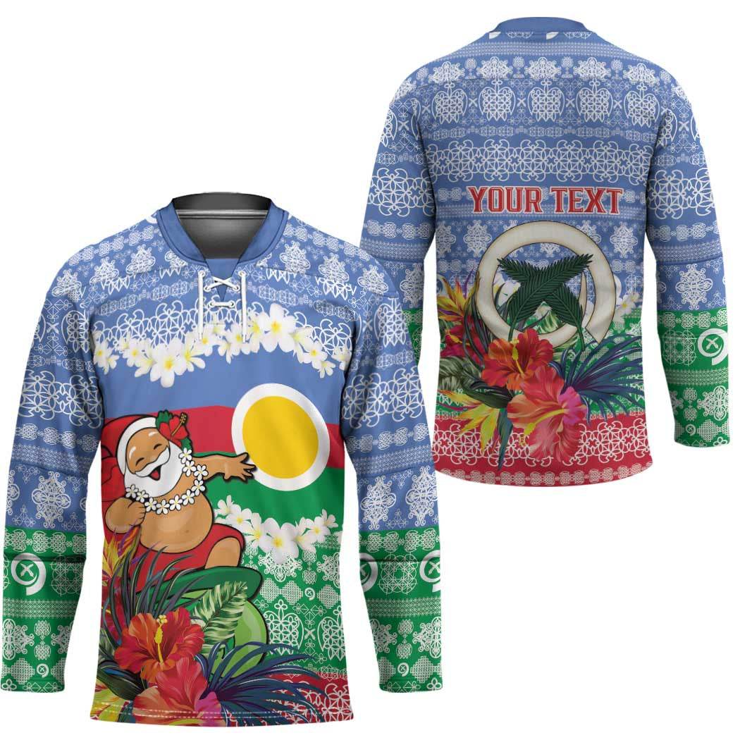 Personalised Shefa Joyeux Noel Hockey Jersey Proud To Be a Ni-Van Sand Drawing Art - Polynesian Pride