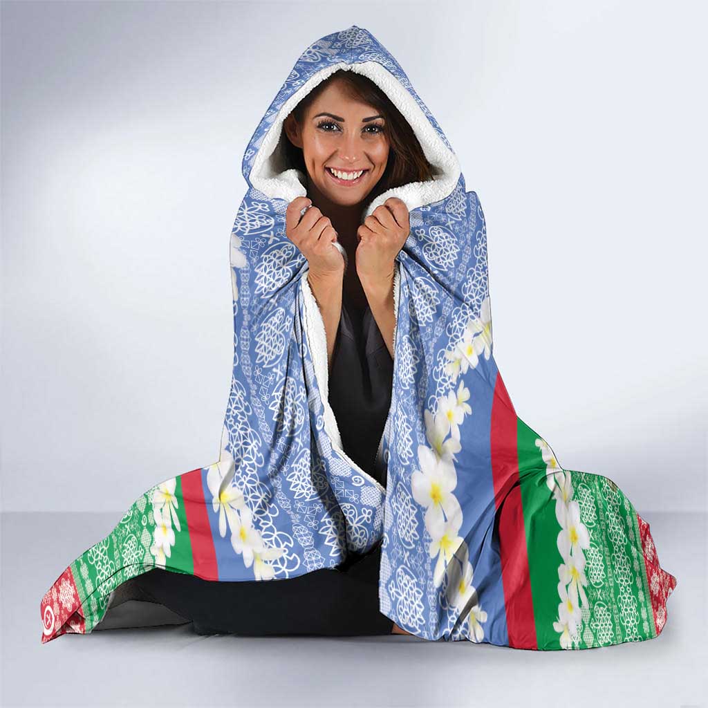 Personalised Shefa Joyeux Noel Hooded Blanket Proud To Be a Ni-Van Sand Drawing Art LT9 - Polynesian Pride
