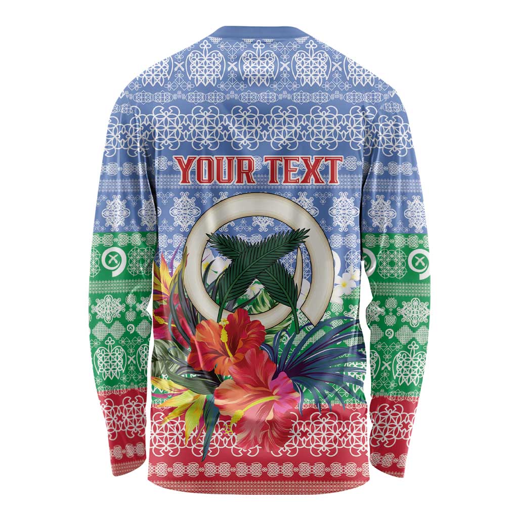 Personalised Shefa Joyeux Noel Long Sleeve Shirt Proud To Be a Ni-Van Sand Drawing Art LT9 - Polynesian Pride