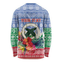 Personalised Shefa Joyeux Noel Long Sleeve Shirt Proud To Be a Ni-Van Sand Drawing Art LT9 - Polynesian Pride