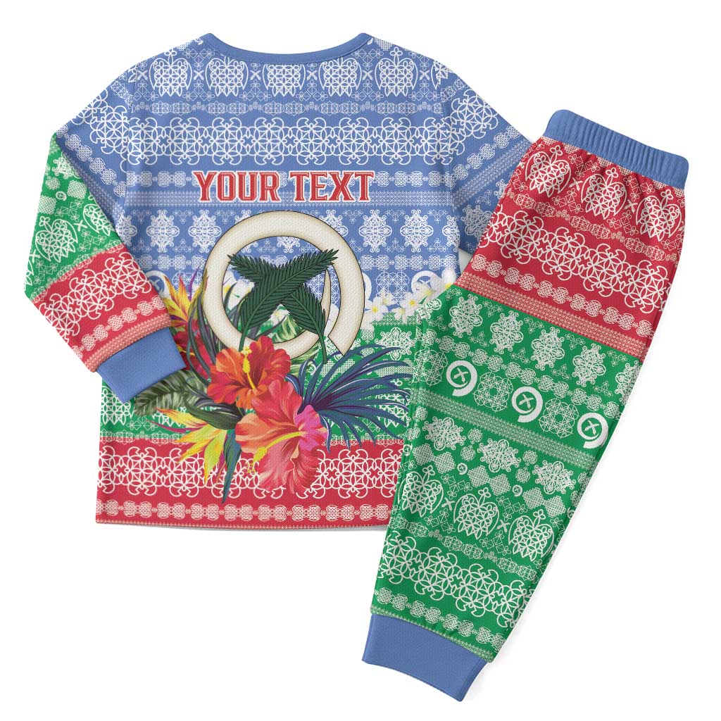 Personalised Shefa Joyeux Noel Christmas Pajama Set Proud To Be a Ni-Van Sand Drawing Art - Polynesian Pride