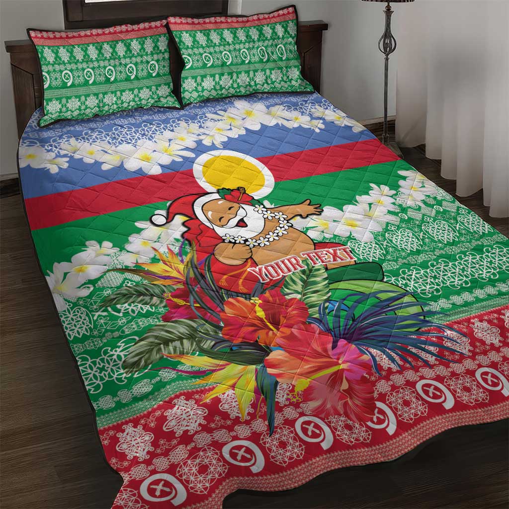 Personalised Shefa Joyeux Noel Quilt Bed Set Proud To Be a Ni-Van Sand Drawing Art - Polynesian Pride