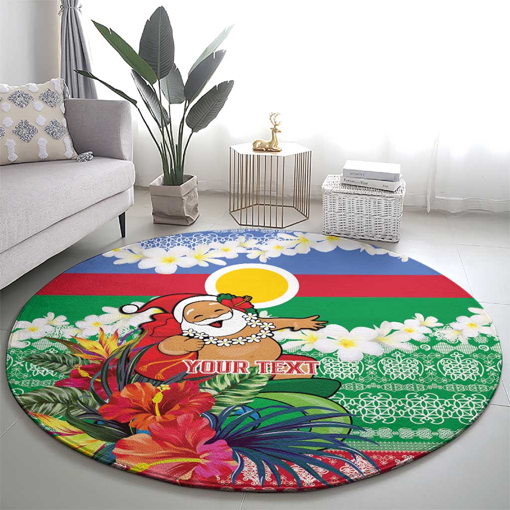 Personalised Shefa Joyeux Noel Round Carpet Proud To Be a Ni-Van Sand Drawing Art LT9 - Polynesian Pride