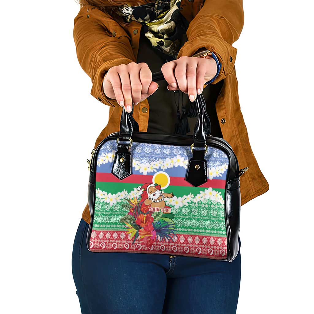 Personalised Shefa Joyeux Noel Shoulder Handbag Proud To Be a Ni-Van Sand Drawing Art - Polynesian Pride