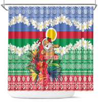Personalised Shefa Joyeux Noel Shower Curtain Proud To Be a Ni-Van Sand Drawing Art - Polynesian Pride