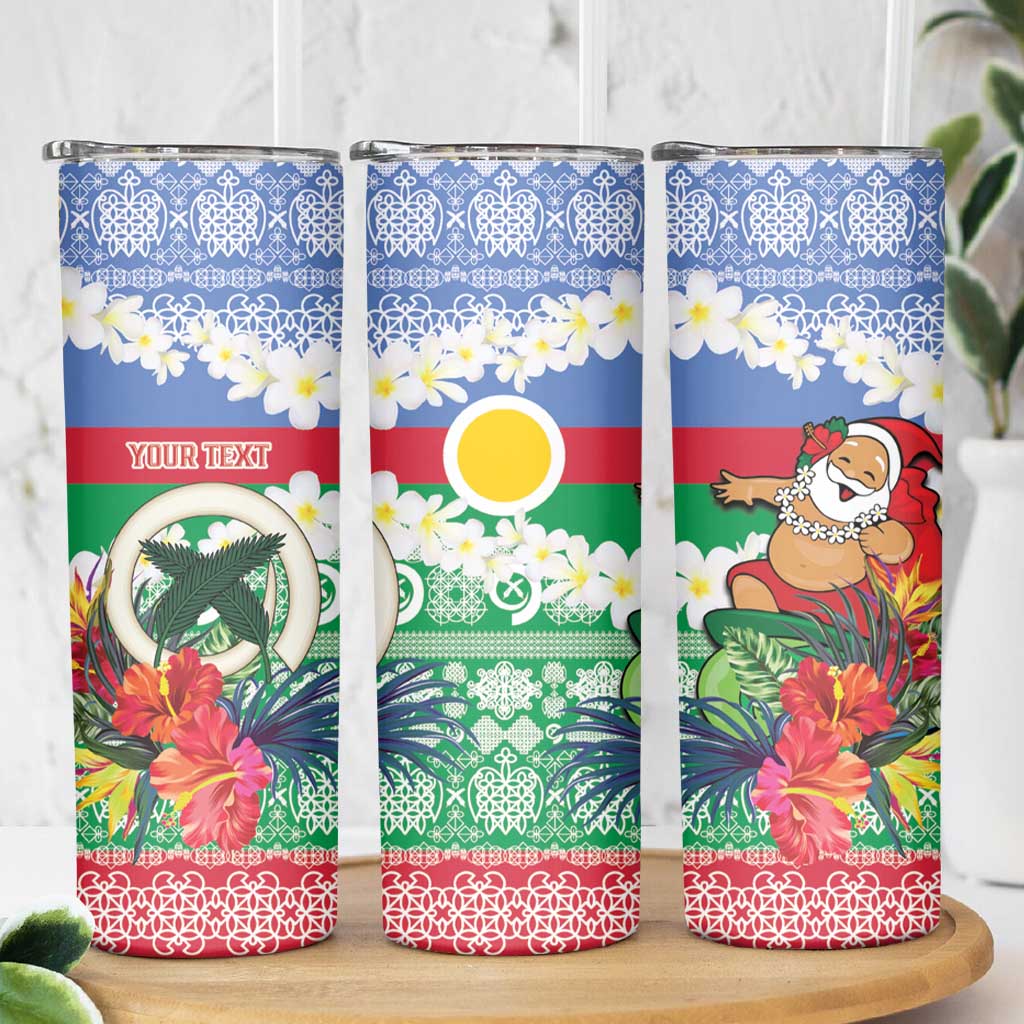 Personalised Shefa Joyeux Noel Skinny Tumbler Proud To Be a Ni-Van Sand Drawing Art - Polynesian Pride