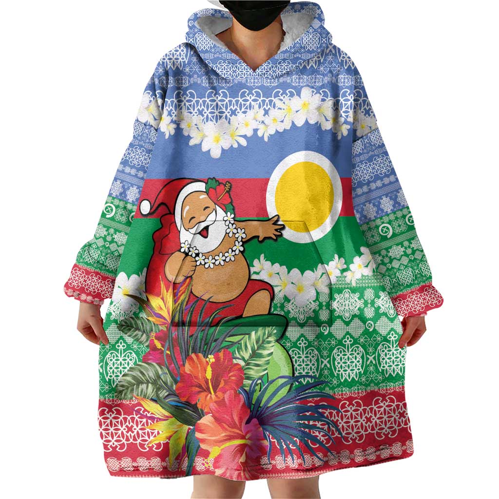 Personalised Shefa Joyeux Noel Wearable Blanket Hoodie Proud To Be a Ni-Van Sand Drawing Art - Polynesian Pride