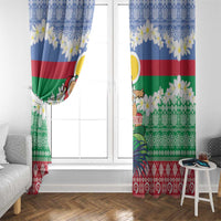Personalised Shefa Joyeux Noel Window Curtain Proud To Be a Ni-Van Sand Drawing Art - Polynesian Pride