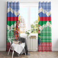 Personalised Shefa Joyeux Noel Window Curtain Proud To Be a Ni-Van Sand Drawing Art - Polynesian Pride