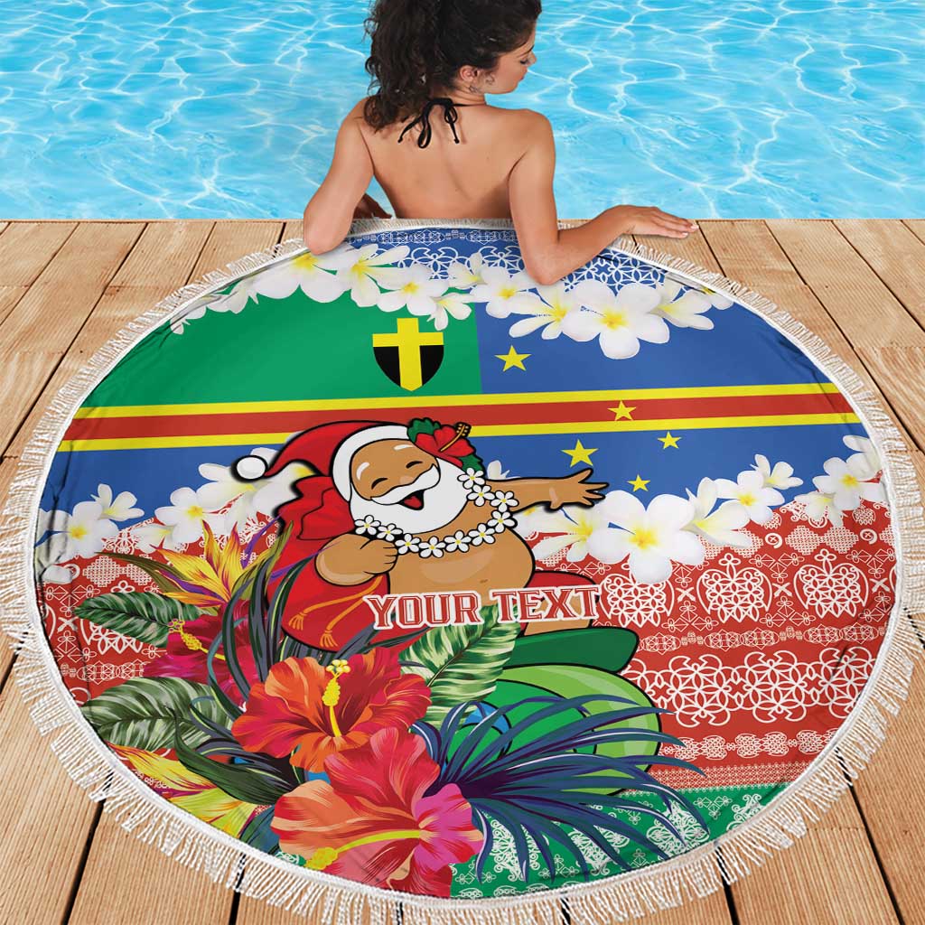Personalised Tafea Joyeux Noel Beach Blanket Proud To Be a Ni-Van Sand Drawing Art LT9 - Polynesian Pride