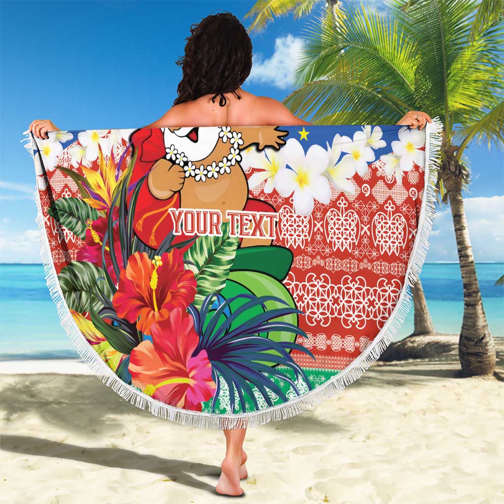 Personalised Tafea Joyeux Noel Beach Blanket Proud To Be a Ni-Van Sand Drawing Art LT9 - Polynesian Pride