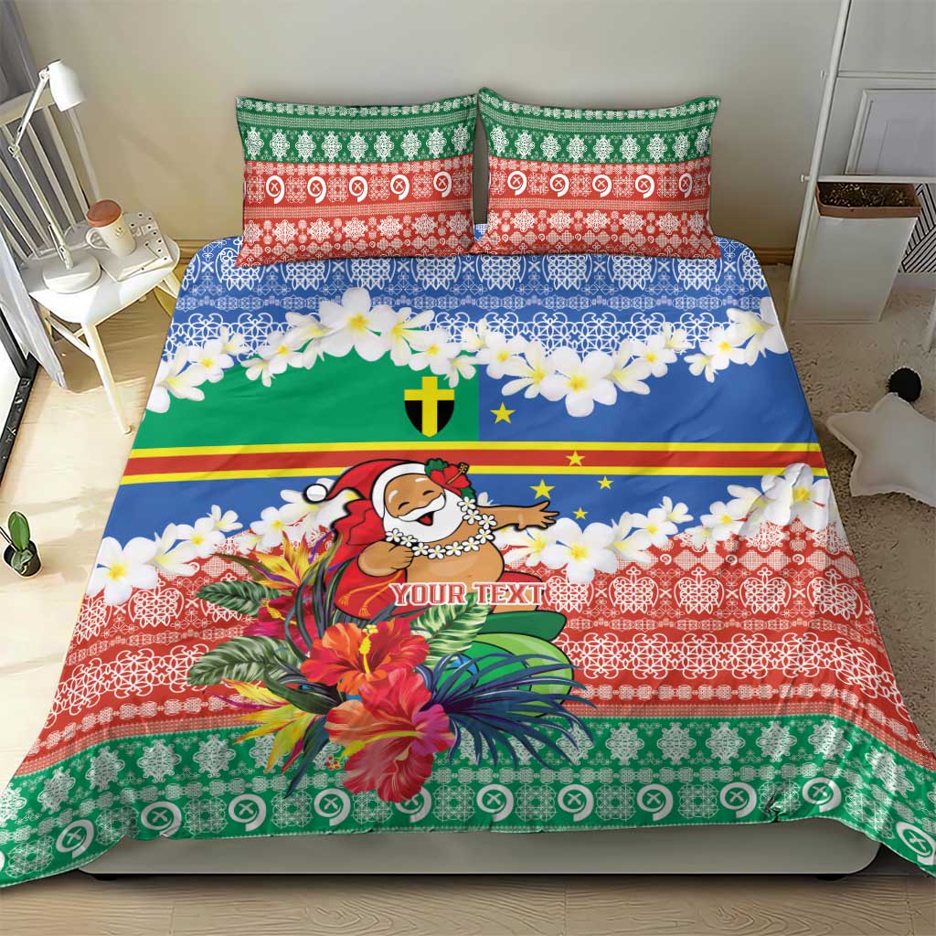 Personalised Tafea Joyeux Noel Bedding Set Proud To Be a Ni-Van Sand Drawing Art - Polynesian Pride