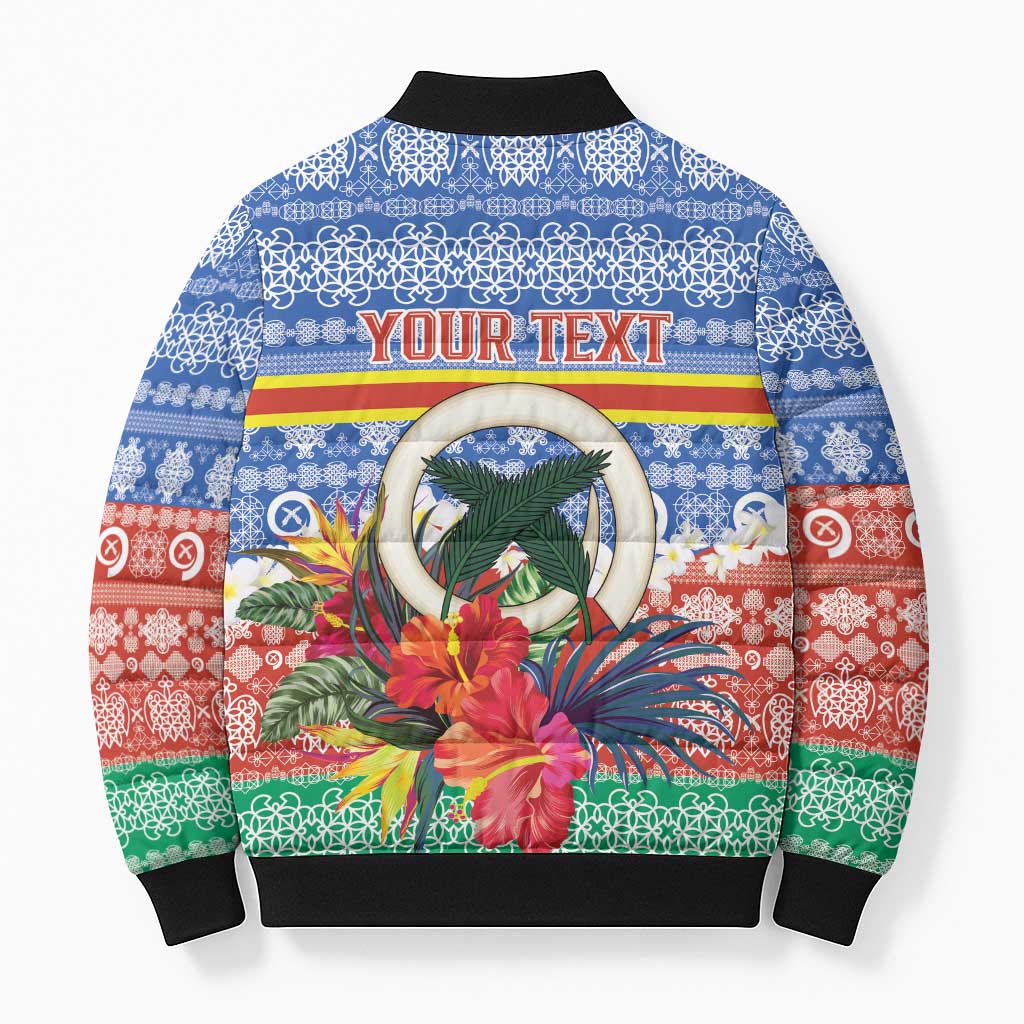 Personalised Tafea Joyeux Noel Bomber Puffer Jacket Proud To Be a Ni-Van Sand Drawing Art LT9 - Polynesian Pride