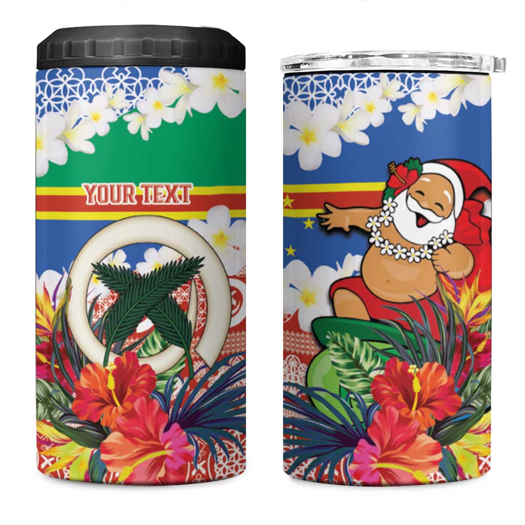 Personalised Tafea Joyeux Noel 4 in 1 Can Cooler Tumbler Proud To Be a Ni-Van Sand Drawing Art - Polynesian Pride