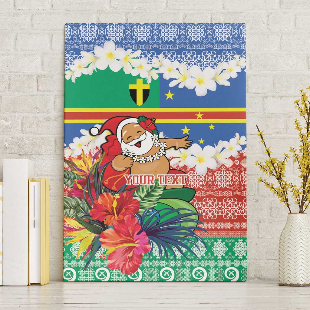 Personalised Tafea Joyeux Noel Canvas Wall Art Proud To Be a Ni-Van Sand Drawing Art - Polynesian Pride