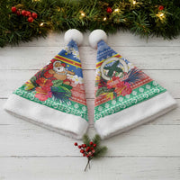 Personalised Tafea Joyeux Noel Christmas Santa Hat Proud To Be a Ni-Van Sand Drawing Art - Polynesian Pride