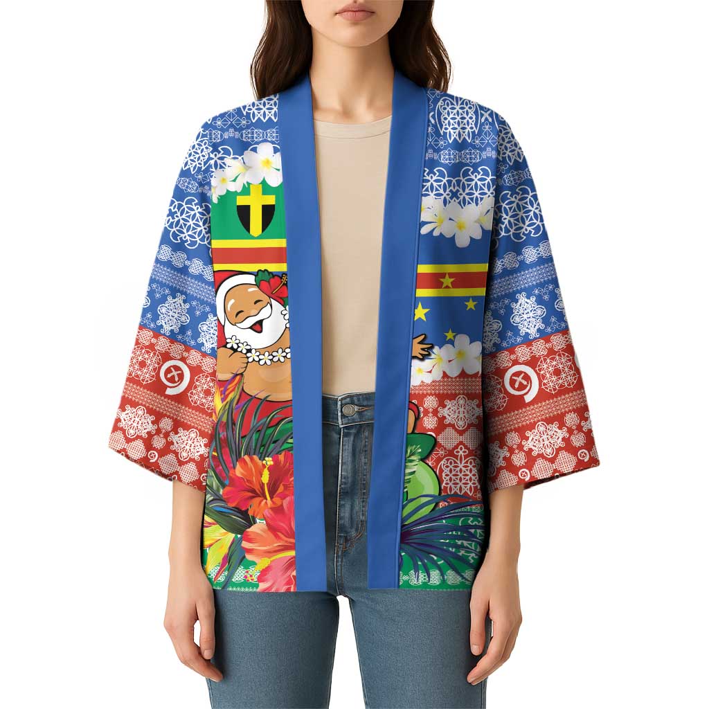 Personalised Tafea Joyeux Noel Kimono Proud To Be a Ni-Van Sand Drawing Art - Polynesian Pride