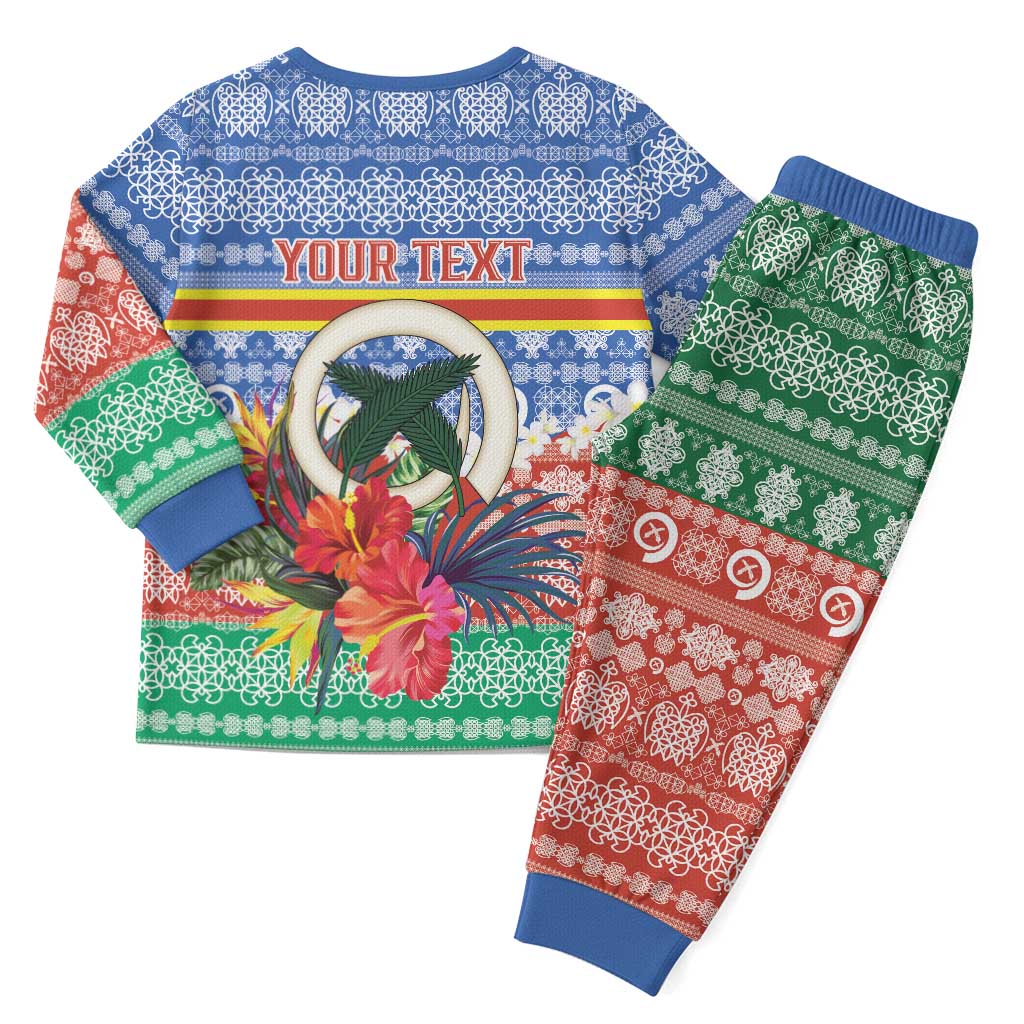 Personalised Tafea Joyeux Noel Christmas Pajama Set Proud To Be a Ni-Van Sand Drawing Art - Polynesian Pride