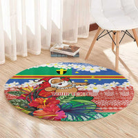 Personalised Tafea Joyeux Noel Round Carpet Proud To Be a Ni-Van Sand Drawing Art LT9 - Polynesian Pride