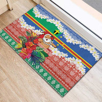 Personalised Tafea Joyeux Noel Rubber Doormat Proud To Be a Ni-Van Sand Drawing Art LT9 - Polynesian Pride