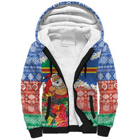 Personalised Tafea Joyeux Noel Sherpa Hoodie Proud To Be a Ni-Van Sand Drawing Art - Polynesian Pride