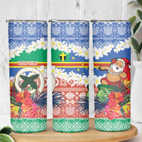 Personalised Tafea Joyeux Noel Skinny Tumbler Proud To Be a Ni-Van Sand Drawing Art - Polynesian Pride