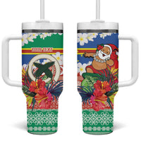 Personalised Tafea Joyeux Noel Tumbler With Handle Proud To Be a Ni-Van Sand Drawing Art - Polynesian Pride