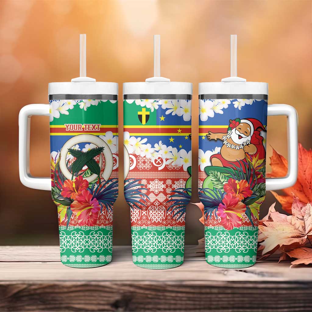 Personalised Tafea Joyeux Noel Tumbler With Handle Proud To Be a Ni-Van Sand Drawing Art - Polynesian Pride