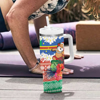 Personalised Tafea Joyeux Noel Tumbler With Handle Proud To Be a Ni-Van Sand Drawing Art - Polynesian Pride