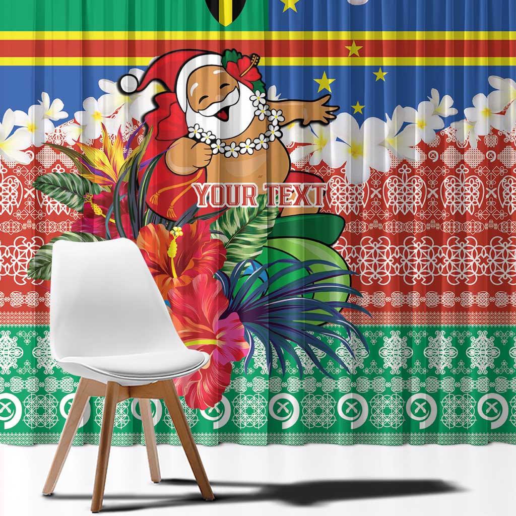 Personalised Tafea Joyeux Noel Window Curtain Proud To Be a Ni-Van Sand Drawing Art - Polynesian Pride