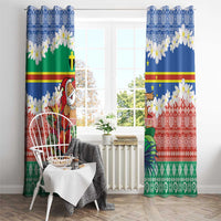 Personalised Tafea Joyeux Noel Window Curtain Proud To Be a Ni-Van Sand Drawing Art - Polynesian Pride