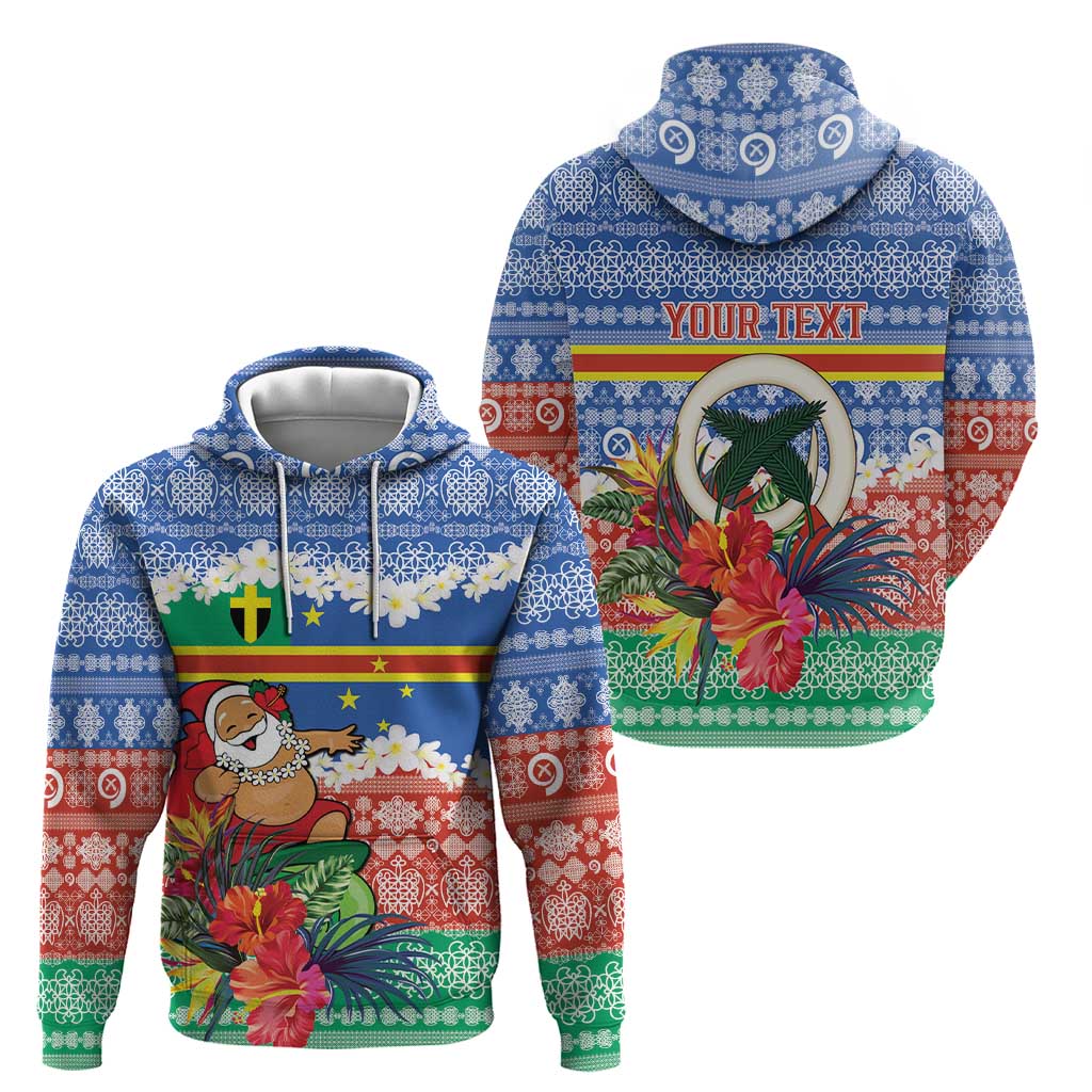 Personalised Tafea Joyeux Noel Zip Hoodie Proud To Be a Ni-Van Sand Drawing Art - Polynesian Pride