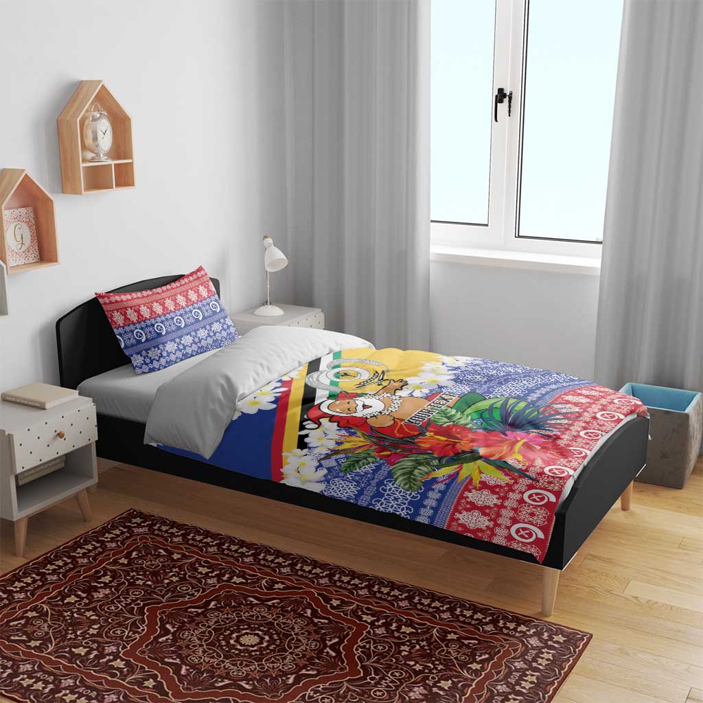 Personalised Torba Joyeux Noel Bedding Set Proud To Be a Ni-Van Sand Drawing Art - Polynesian Pride