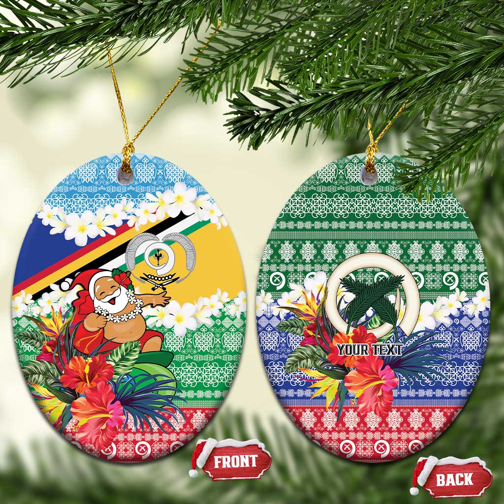 Personalised Torba Joyeux Noel Ceramic Ornament Proud To Be a Ni-Van Sand Drawing Art - Polynesian Pride