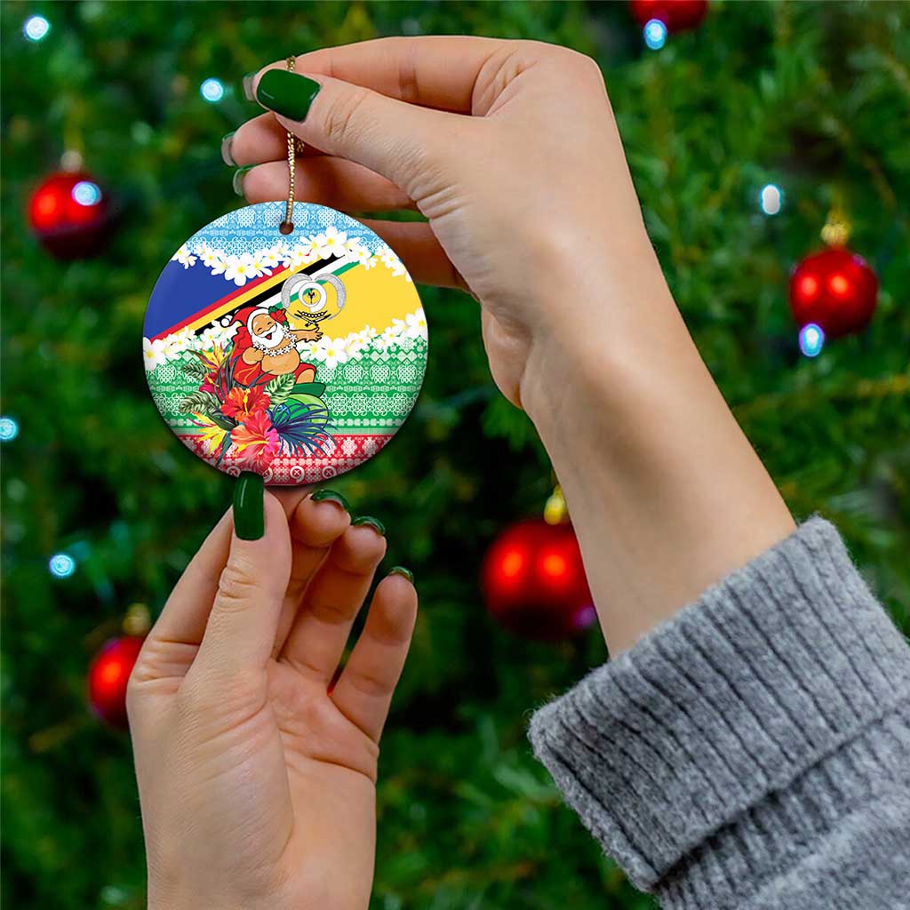 Personalised Torba Joyeux Noel Ceramic Ornament Proud To Be a Ni-Van Sand Drawing Art - Polynesian Pride