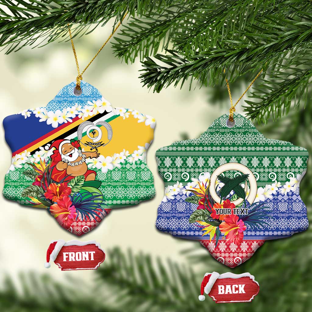 Personalised Torba Joyeux Noel Ceramic Ornament Proud To Be a Ni-Van Sand Drawing Art - Polynesian Pride