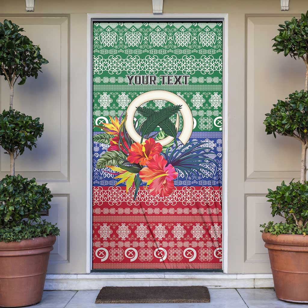Personalised Torba Joyeux Noel Door Cover Proud To Be a Ni-Van Sand Drawing Art - Polynesian Pride